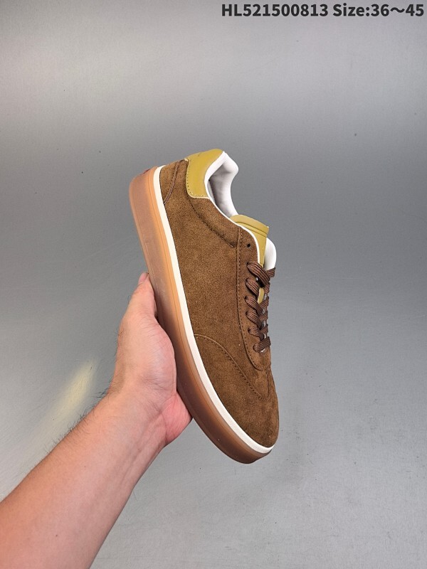 集合  LoroPian 诺悠翩雅 新款 德训鞋系带休闲板鞋#鞋子 24新 夏季法国Loro* Pian鹿皮软底小白鞋休闲男鞋