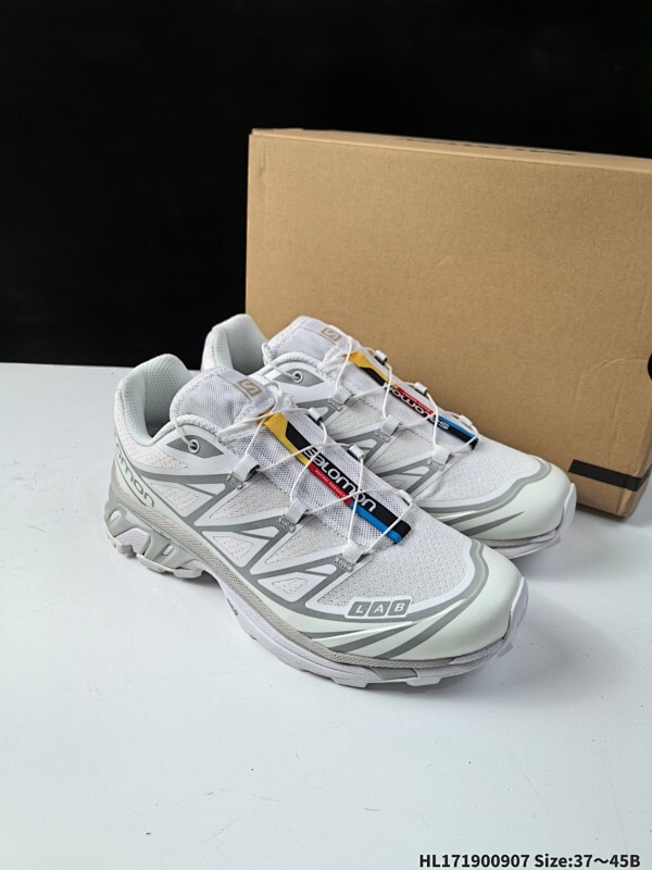 集合  SALOMON萨洛蒙 XT-6 复古户外 织物人造革防滑耐磨 低帮 休闲越野训练城市通勤跑步鞋 男女同款 沙场灰！