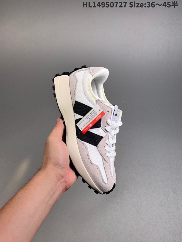 集合二  NB新百伦New Balance MS327系列复古休闲运动慢跑鞋“皮革米白灰海军绿生胶底”