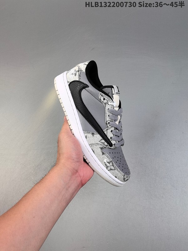 公司级✅Nike Air Jordan 1 x Travis Scott AJ1倒勾 乔一倒钩 ‘DIY’定制 耐克 低帮文化篮球鞋