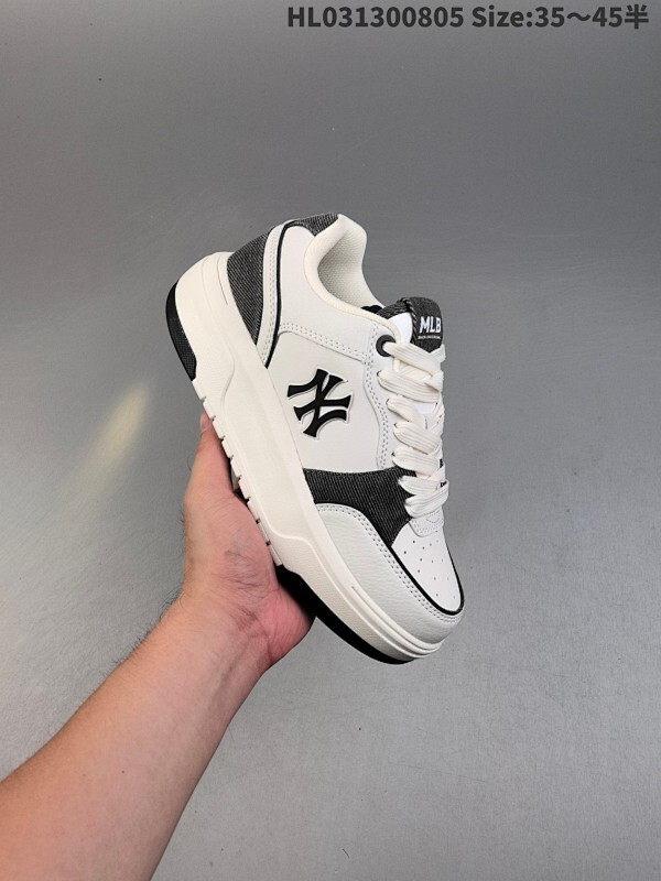 公司级✅MLB CHUNKY LINER DENIM 潮流百搭 厚底增高 牛仔舒适休闲鞋 防滑耐磨 低帮 老爹鞋