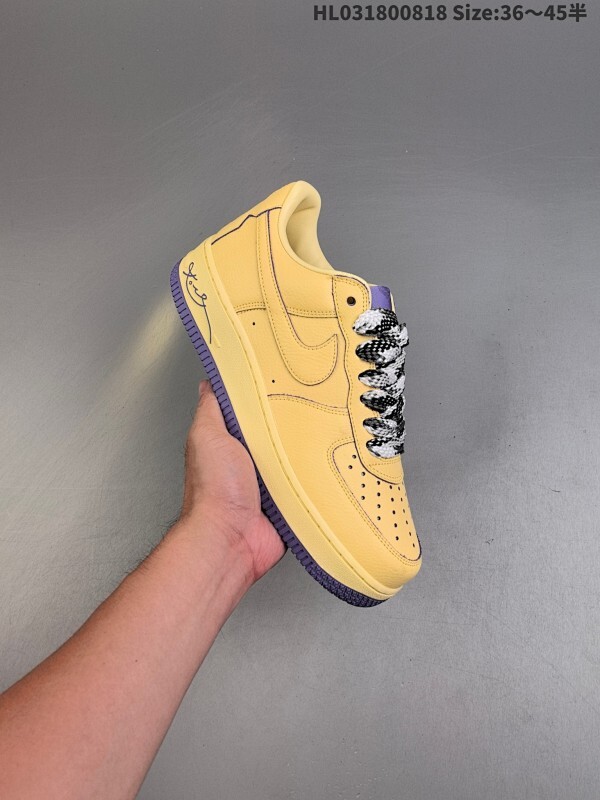 Nike Air Force 1 Low 07 Kobe Bryant 黄蓝麻绳满天星 原楦头原纸板 打造纯正低帮空军版型