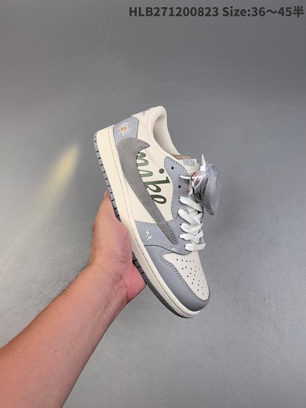 特价！AJ1倒勾Travis Scott x Air Jordan 1 ” Reverse Mocha “ AJ1乔1 TS 闪电 联名倒钩 低帮文化篮球鞋