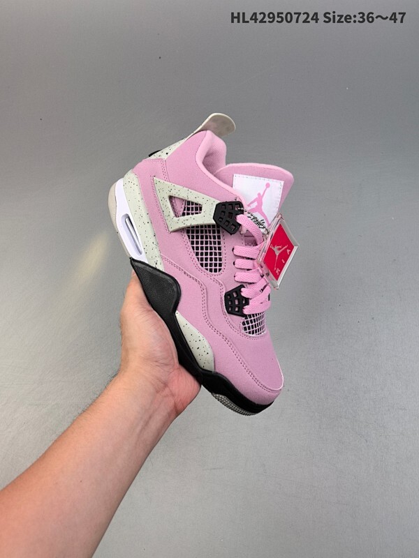 Air Jordan 4 Retro "Orchid" 粉黑麂皮 AJ4 乔丹4代 aj4 乔4 粉麂皮 乔丹篮球鞋系列