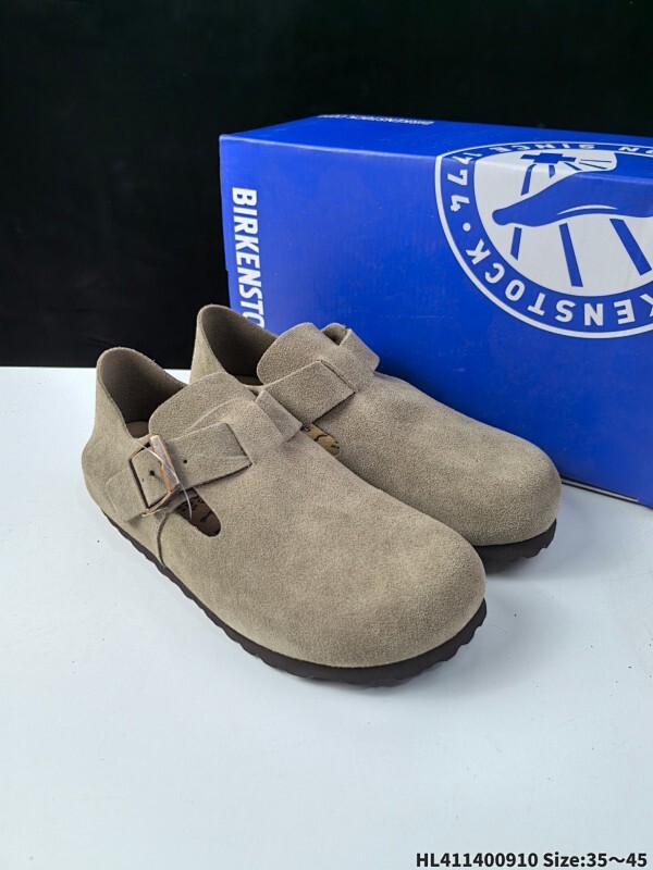 德国百年知名鞋履品牌·博肯Birkenstock 秋冬新款 勃肯半拖凉鞋系列加棉 加绒包头拖鞋 广东原产#采用质地柔软牛皮革