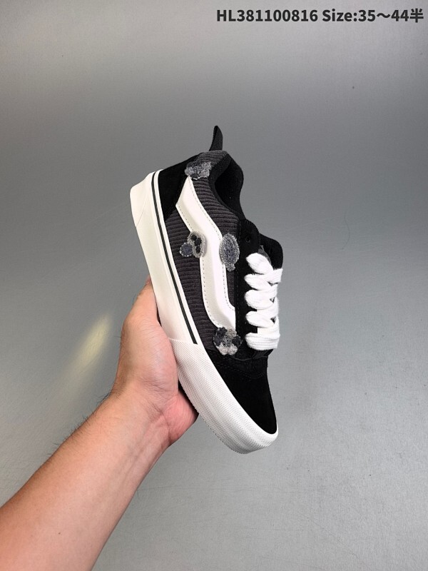 爆款【开门红】万斯Vans范斯官方 Knu Skool灰色秋季花花胖胖面包鞋男女板鞋 减震低帮板鞋男女同款