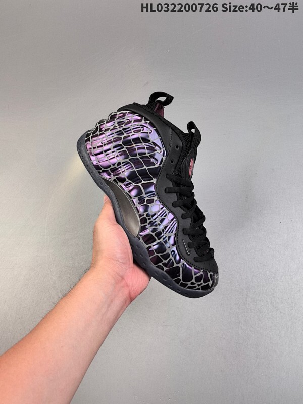 公司级✅NIKE AIR FOAMPOSITE ONE喷泡 中帮 复古篮球鞋 纯胶透明橡胶大底超强止滑 原楦纸板开发