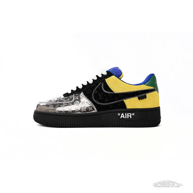Louis Vuitton x Nike Air Force 1 Silver Yellow