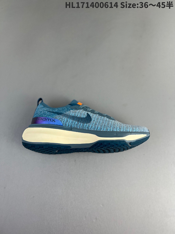 140 耐克Nike ZoomX Invincible Run Flyknit 3"Peacock Blue/Orange"不可战胜3代系列轻量飞织低帮休闲运动慢跑鞋 货号：DR2615-101
