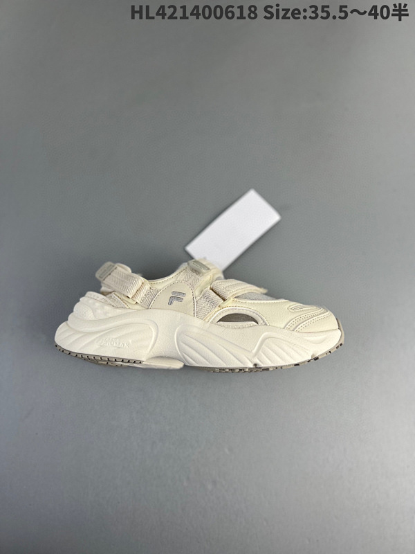 140 公司级Fila 斐乐 Fluid Sandal 休闲运动凉鞋T12W321401FSH夏季室内户外潮流时尚舒适百搭魔术贴厚底 ID: HL421400618 Size:35.5～40半