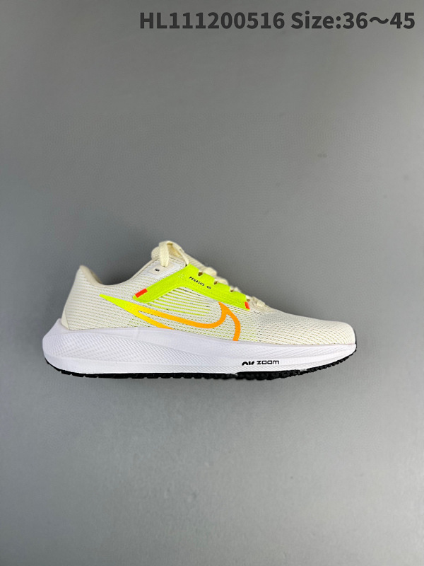 120 耐克Nike Air Zoom Pegasus 40登月 网面透气跑步鞋 兼顾迅疾外观和稳固脚感货号：CW8655-007 ID: HL111200516 Size:36～45