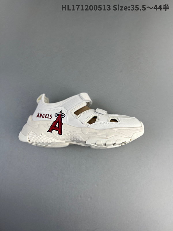 120 公司级Korea韩国限定发售NY美国榄球洋基队限定 x MLB Big Ball Chunky Mesh 厚底老爹系列低帮网织轻量休闲运动慢跑鞋“网眼象牙白黑NY印花” ID：  HL1712