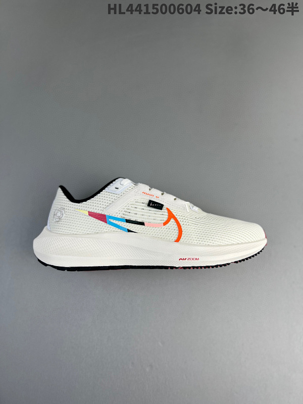 150  Nike Air Zoom Pegasus 40 Wide"White/Multicolor Swoosh"登月40代超级飞马涡轮增压马拉松休闲运动慢跑鞋 货号：FN8919 191