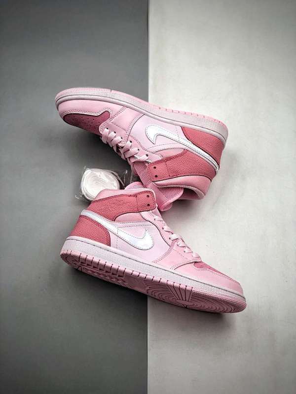 真标带半码 air jordan 1 mid wmns 中帮 粉红 aj1 乔丹1代 aj1 乔1