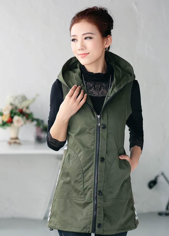 服装鞋帽箱包,钟表眼镜 女装 女式马甲背心 2014春装新款女中长款马夹