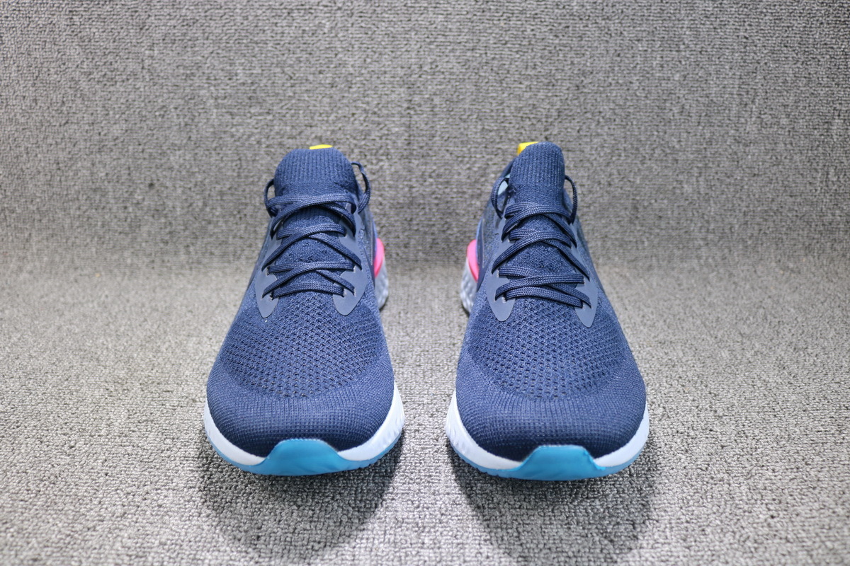 36-45nike epic react flyknit 耐克泡沫编织深蓝白轻便休闲跑鞋 aq