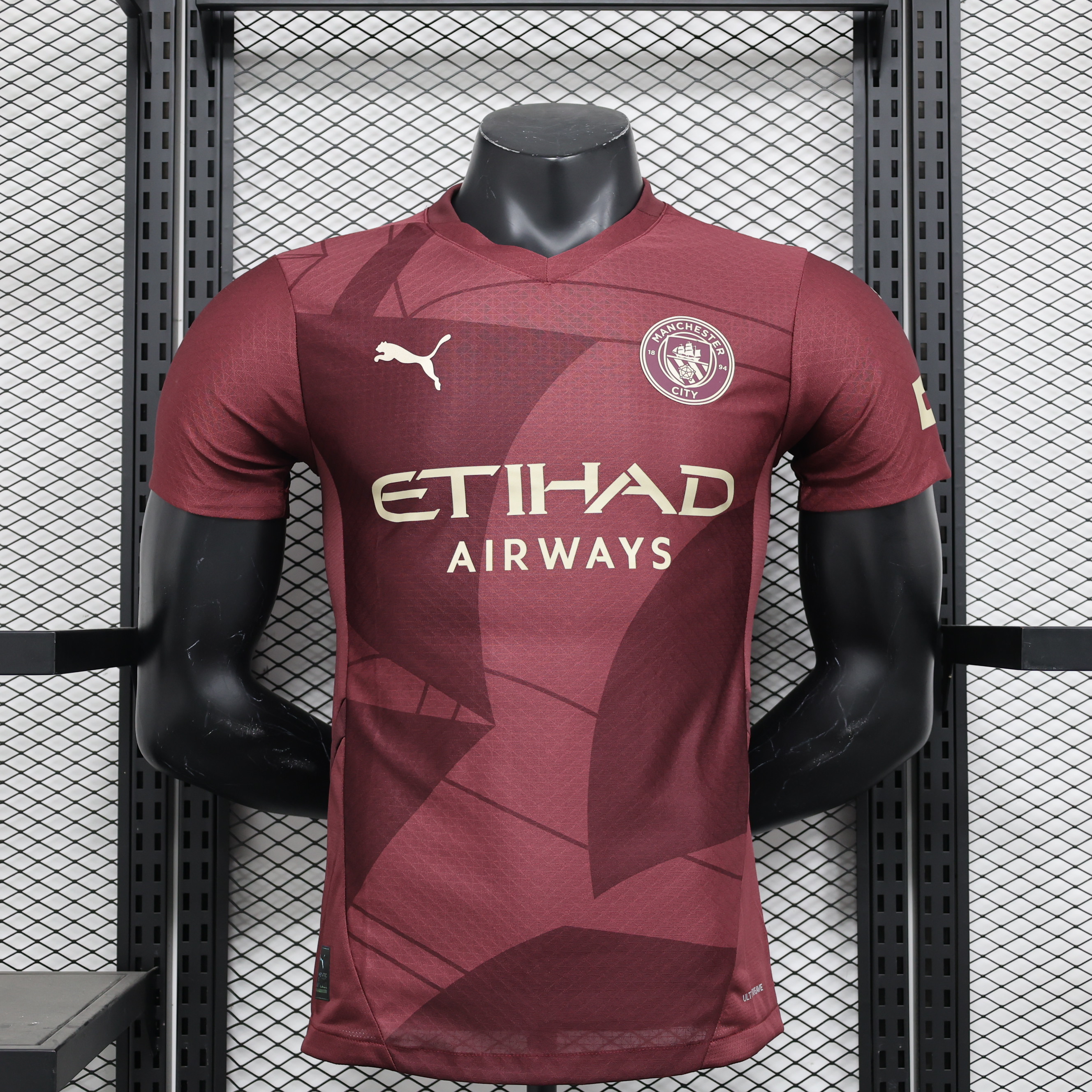 24-25 Manchester City Terza maglia da giocatore rossa in trasferta