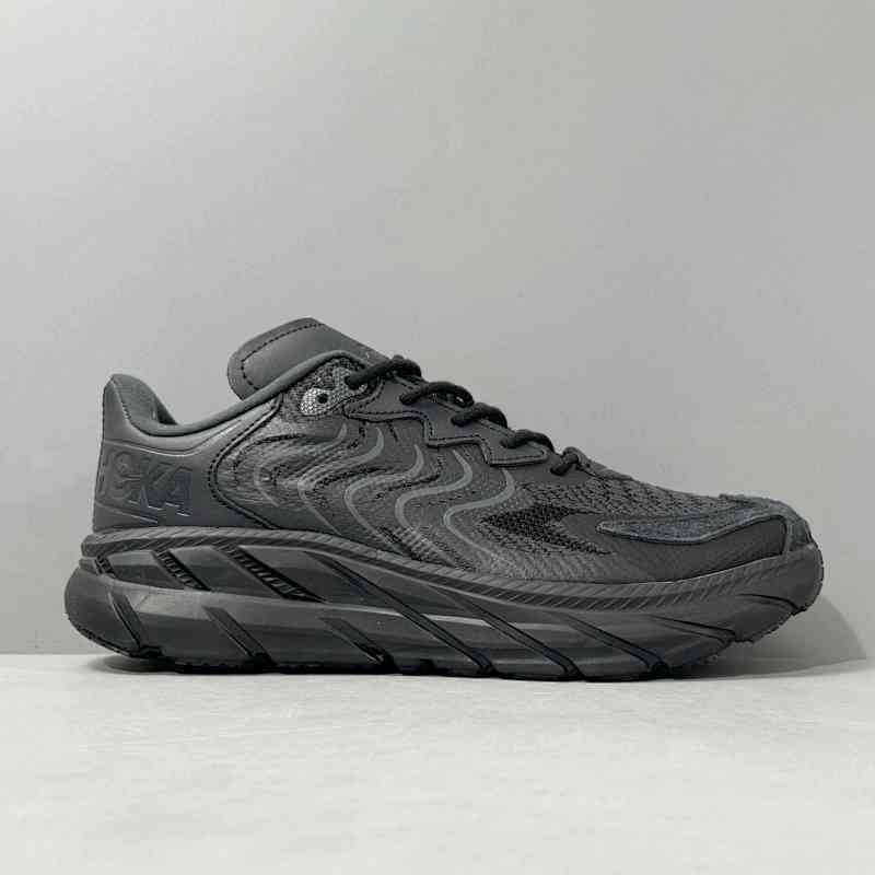 CF版本 克里夫顿LS-黑色1141550-BASP HOKA ONE ONE CLIFTON LS休闲舒适 网布防滑 低帮跑步鞋 男款 黑色