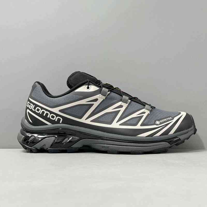 BK版本 黑灰银416635  Salomon Gore-Tex 防水 萨洛蒙XT-6系列 防滑耐磨低帮跑步鞋 户外功能鞋  男女同款