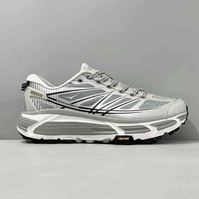 DF版本 玛法特2/银灰色1126851-SRYG HOKA ONE ONE Mafate Speed 2 轻盈透气 低帮 越野跑步鞋 男女同款 银灰色