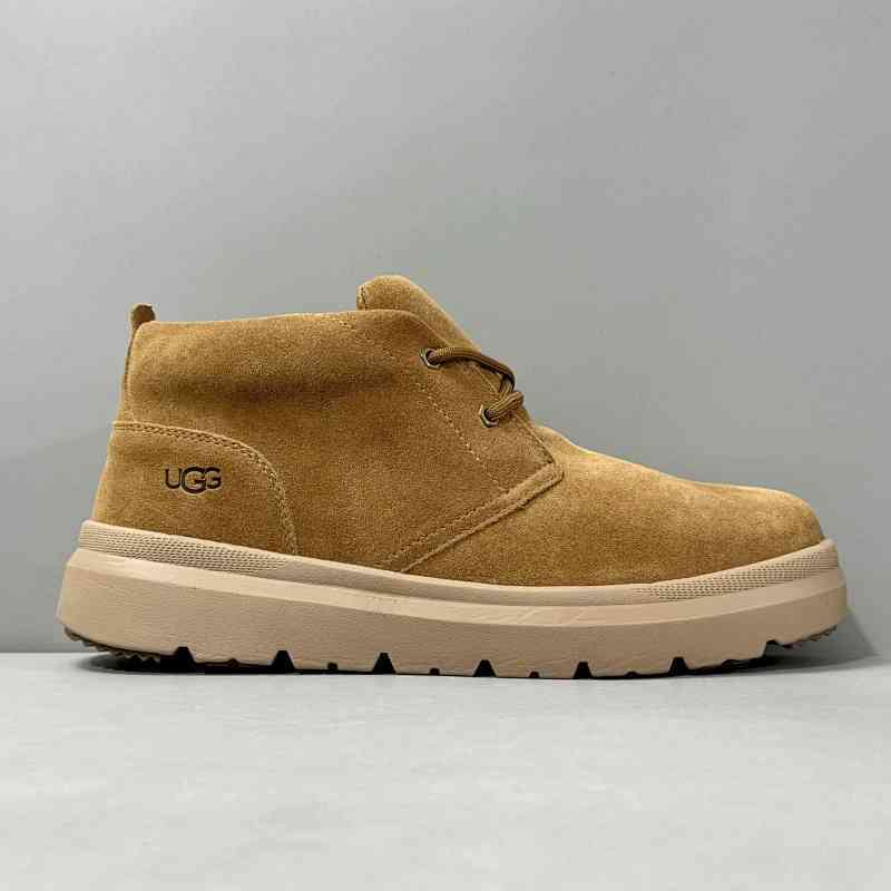 LZ版本 伯利靴-栗色1151773-CHE UGG 二层牛皮 百搭时尚 短靴 男款 栗色