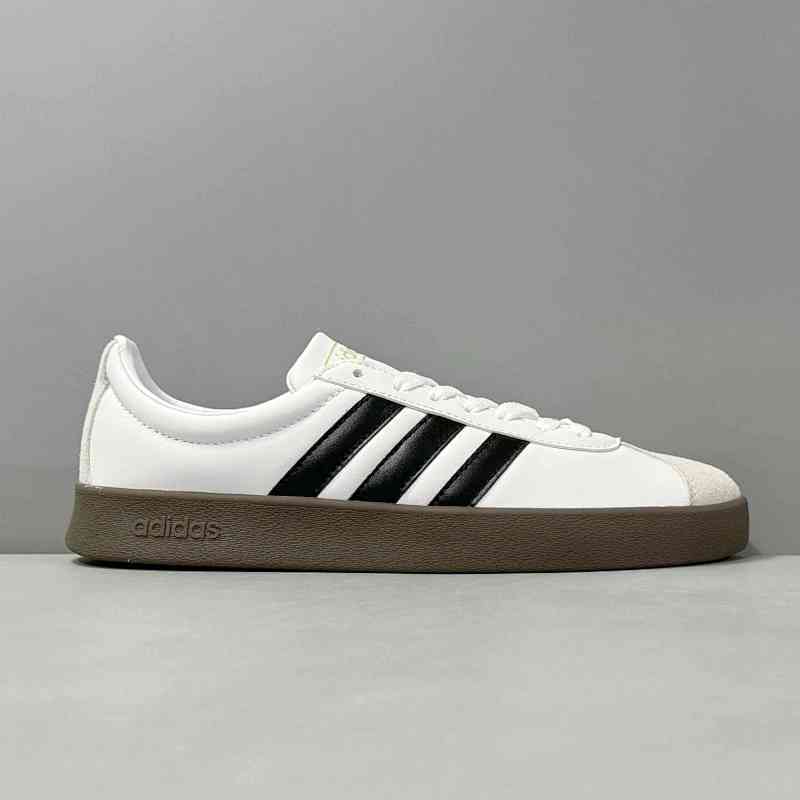 NEO白灰6015 阿迪达斯三叶草 adidas neo Vl Court T头鞋 合成革 舒适 耐磨 低帮 板鞋 男女同款
