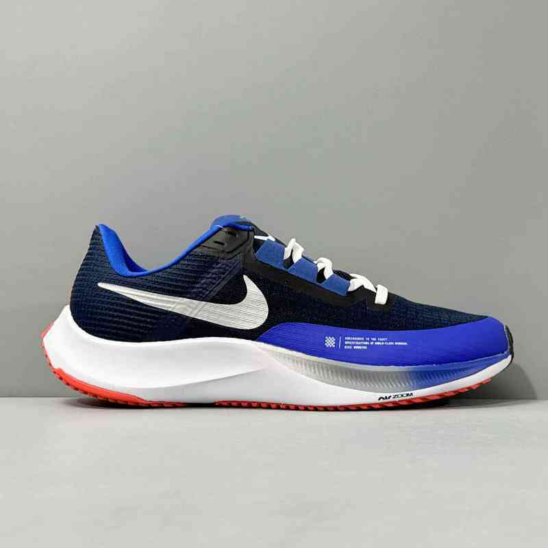 CG版本 蓝黑白CT2405-451 Nike Zoom Rival Fl 3 轻质 时尚减震防滑耐磨低帮跑步鞋 男女同款 蓝黑白