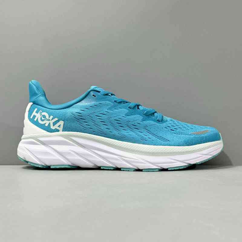 LH版本 克里夫顿8-淡蓝色1119393-IBSB HOKA ONE ONE Clifton 8 公路舒适 织物减震防滑耐磨透气轻便回弹 低帮跑步鞋 男款 淡蓝色
