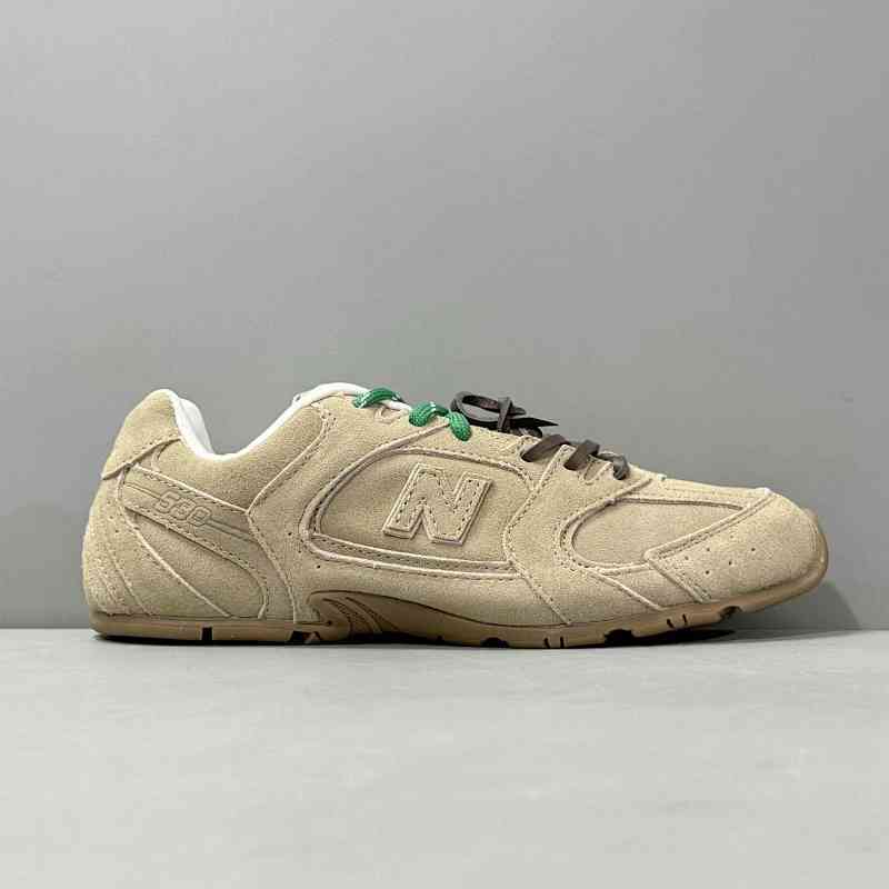 YH版本 反绒皮面-淡褐色 New Balance xMIU MIU缪缪 NB 530 圆头系带防滑 低帮 生活休闲鞋 男女同款