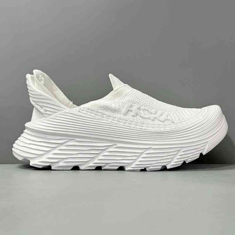 DF版本 一脚蹬-白色1134532-RAWW HOKA ONE ONE Restore TC减震耐磨 低帮 越野跑步鞋 男女同款 白色