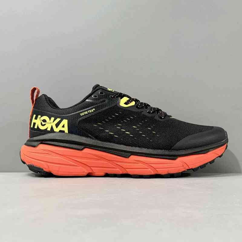 LH版本 挑战者6-黑黄1116876-BGSH HOKA ONE ONE Challenger ATR 6 越野 织物减震防滑耐磨透气 低帮跑步鞋 男款 黑黄