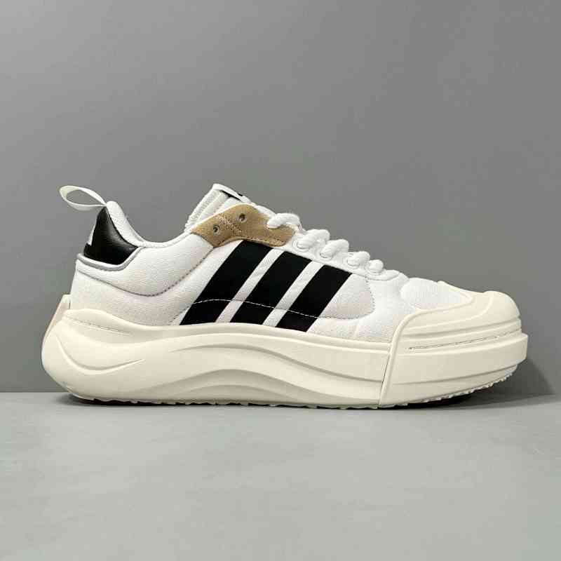 HX版本 白黑深橙黄IH6060 阿迪达斯三叶草adidas MAXXCOURT SPW 圆头系带 低帮 生活休闲鞋 男女同款 白黑