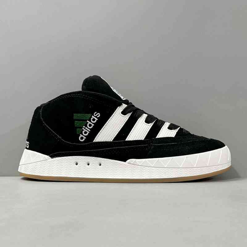 HX版本  中帮/黑绿IF6289 复古鲨鱼面包鞋 阿迪达斯 三叶草 Atmos x Adidas Originals Adimatic Mid 中帮轻便耐磨低帮运动休闲鞋板鞋 男女款