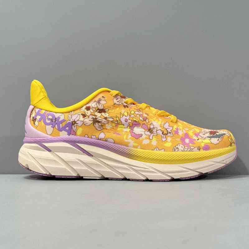 LH版本 克里夫顿8-黄花1134730-GCFL FREE PEOPLE x HOKA ONE ONE Clifton 8 克利夫顿8 平地 低帮 跑步鞋 女款 黄色
