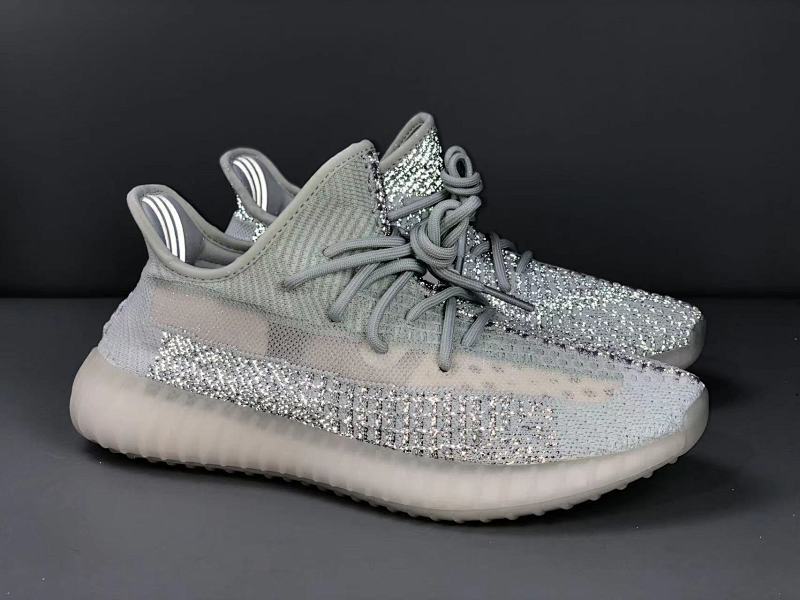 VK纯原版本 椰子350V2 放店  精品巴斯夫 阿迪达斯  Adidas Yeezy Boost 350V2  Cloud White 幻蓝拼接星 FW5317 尺码36-48半码