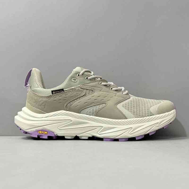 CF版本 卡帕2代-灰白1142830-BYCL HOKA ONE ONE Anacapa 百搭 皮革耐磨透气低帮 越野跑步鞋 女款 灰白