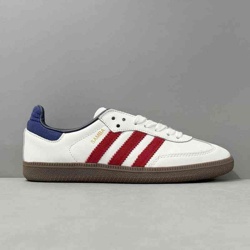 HZ版本 白红蓝IH4881 阿迪达斯三叶草adidas originals SAMBA OG 舒适百搭 防滑透气低帮 板鞋 男女同款 白红