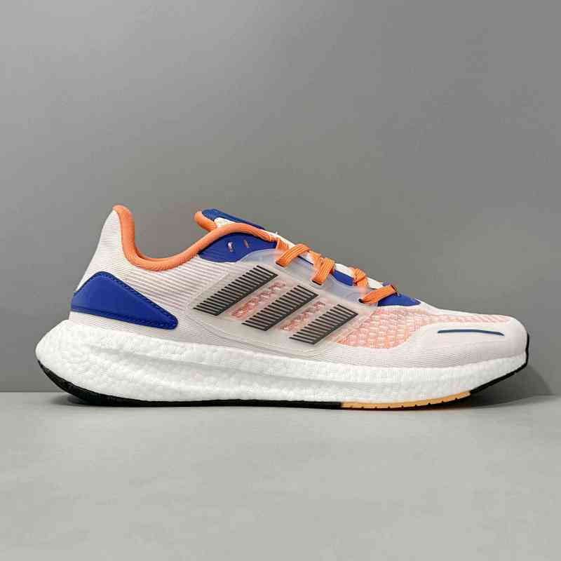 HG版本 UB22 白橙色GY4706 阿迪达斯三叶草 adidas Pureboost 22 舒适畅跑 织物 低帮 休闲跑步鞋 男款 白橙色
