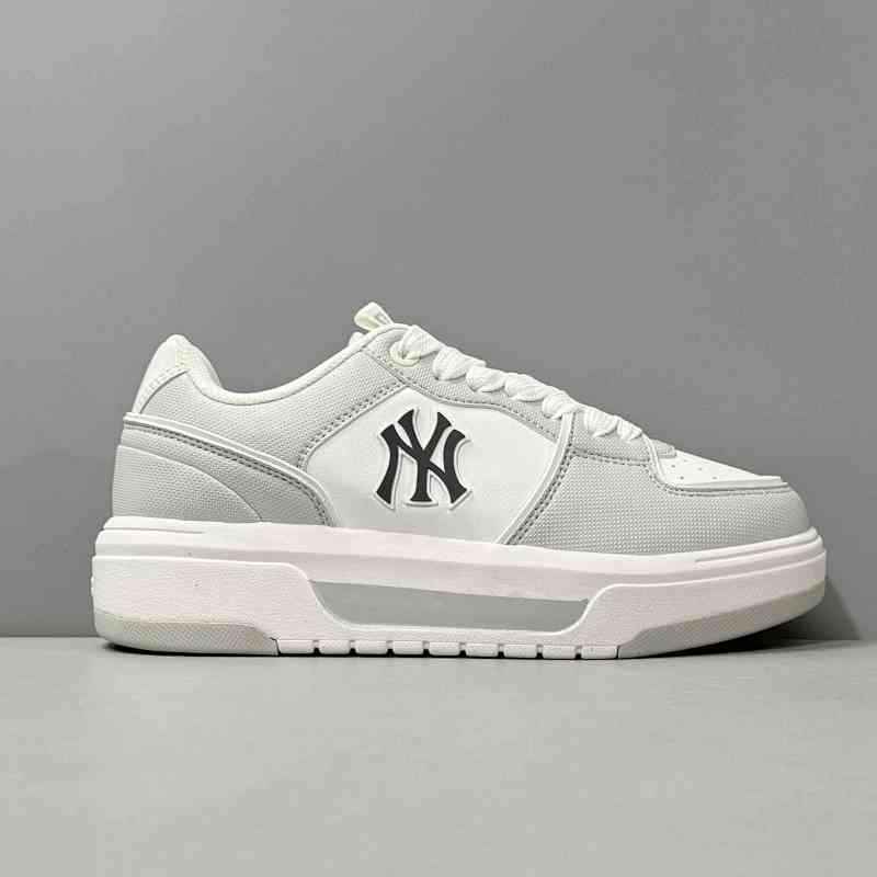 PB版本 学长低帮-灰色3ASXCBS4N-50GRS MLB Chunky Liner 舒适百搭 防滑耐磨 低帮 板鞋男女同款 灰色