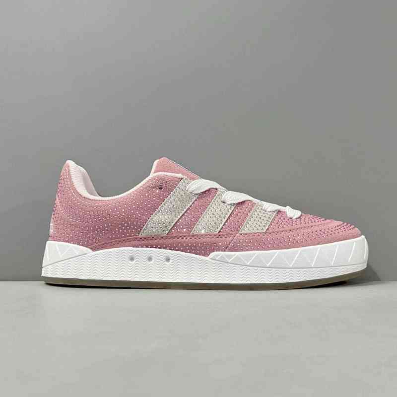 HX版本 钻石粉GY2089 复古鲨鱼面包鞋 板鞋 阿迪达斯三叶草 Adidas Originals Adimatic舒适耐磨轻便低帮板鞋 男女鞋