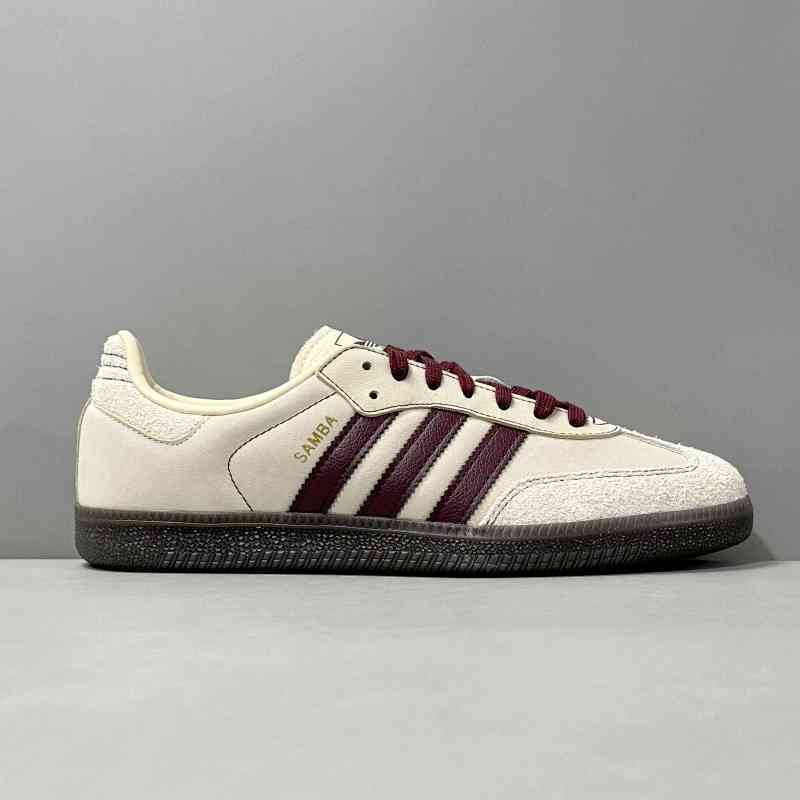 CG全头层版本 米褐色IG1987 阿迪达斯三叶adidas originals SAMBA OG 舒适百搭 防滑耐磨低帮 板鞋 男女同款 米褐色