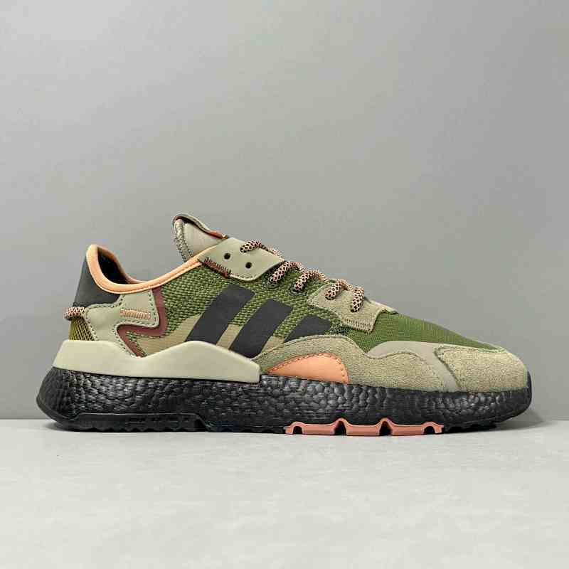 CG版本 迷彩GY0018 阿迪达斯三叶草adidas originals Nite Jogger 织物合成革 复古百搭 减震防滑耐磨 低帮 生活休闲鞋 男女同款 迷彩