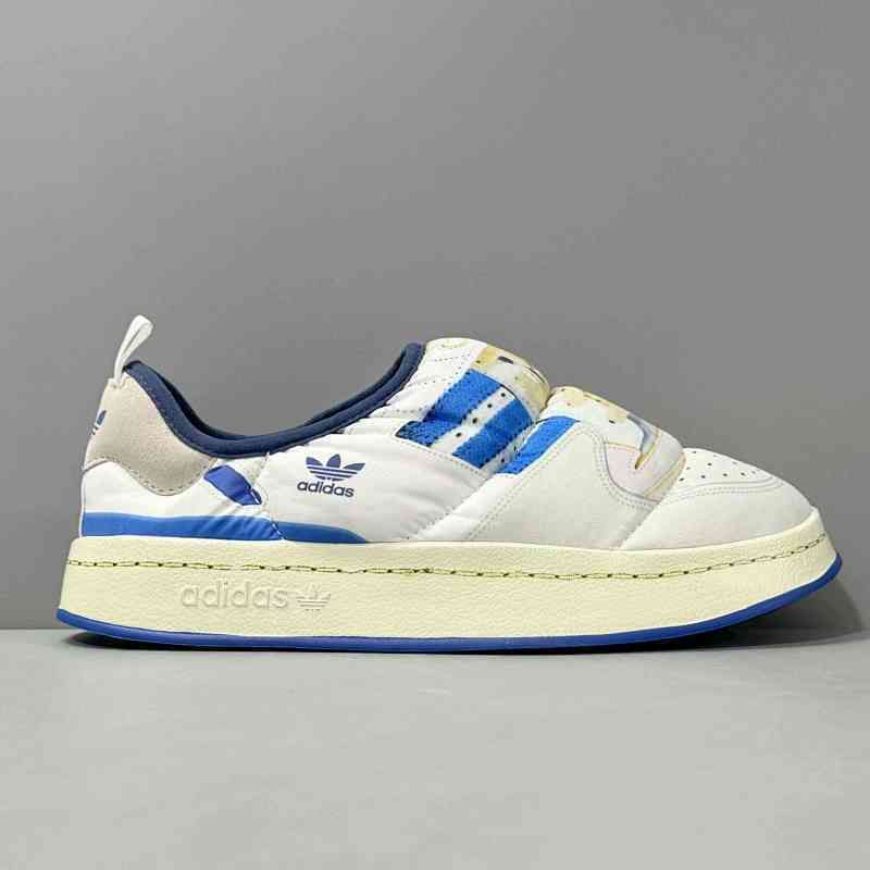 HX版本  白蓝HP6698 阿迪达斯三叶草adidas originals Puffylette 织物一脚蹬面包鞋 蓬蓬鞋 运动舒适 耐磨轻便 低帮 生活休闲鞋 男女同款 白蓝