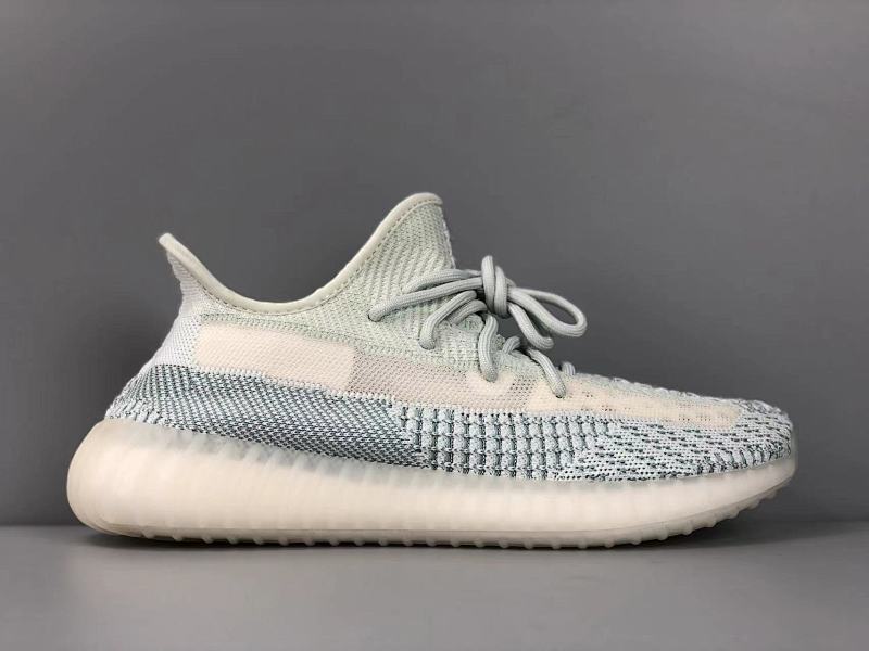 VK纯原版本椰子350V2 放店  精品巴斯夫 阿迪达斯  Adidas Yeezy Boost 350V2  Cloud White 幻蓝天使/冰白 FW3043 尺码36-48半码