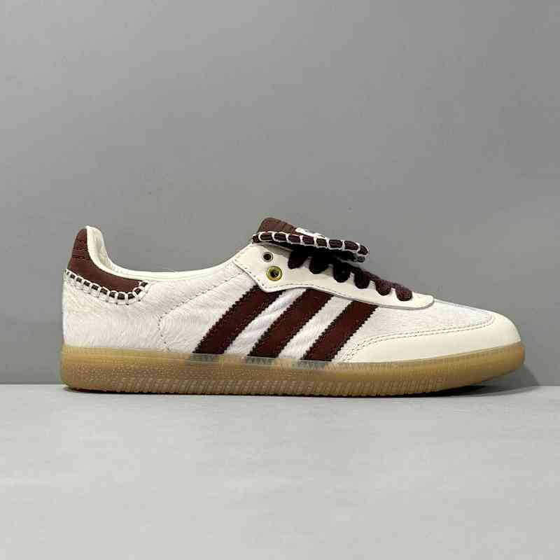 SA版本 马毛/白棕IE0586 阿迪达斯三叶草桑巴鞋德训鞋WALES BONNER x Adidas originals Samba 防滑耐磨低帮板鞋 男女鞋