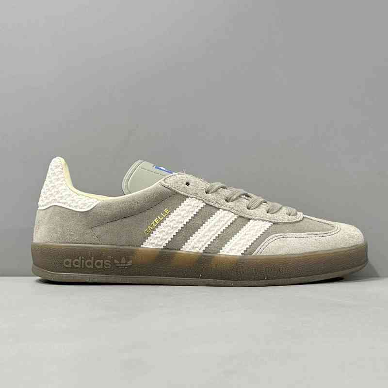 CG版本 GZ灰白 IF1807 花纹 阿迪达斯三叶草德训鞋 盖乐系列 Adidas Originals Gazelle Indoor  男女款 防滑低帮板鞋 T头鞋