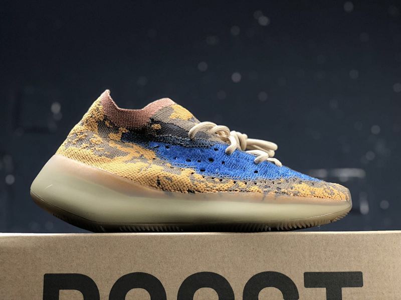 椰子380 Adidas Yeezy Boost 380 “Blue OAT” 蓝燕麦/棕蓝  货号：Q47306 尺码36-48半码 椰子380 内部原鞋开发  市面领先版本 内附细节图
