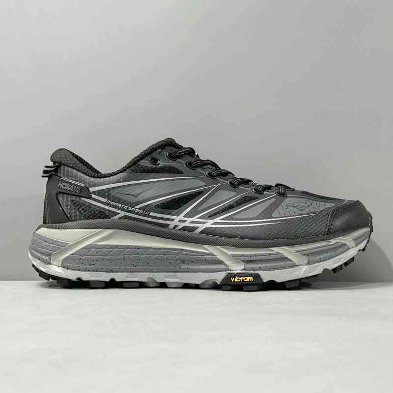 DF版本 玛法特2 城堡灰/黑色1126851-BCSTL  HOKA ONE ONE Mafate Speed 2 飞速玛法特2 防滑耐磨 低帮 跑步鞋 男女同款