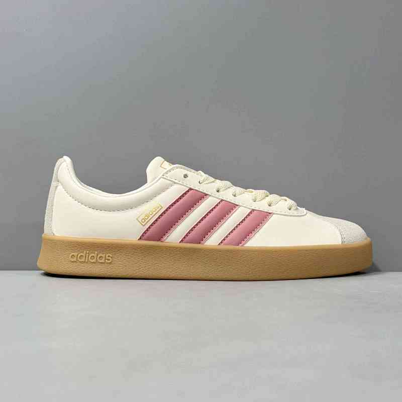 NEO米粉JH5064 阿迪达斯三叶草 adidas VL COURT 2.0 Classic 低帮 板鞋男女同款 米粉