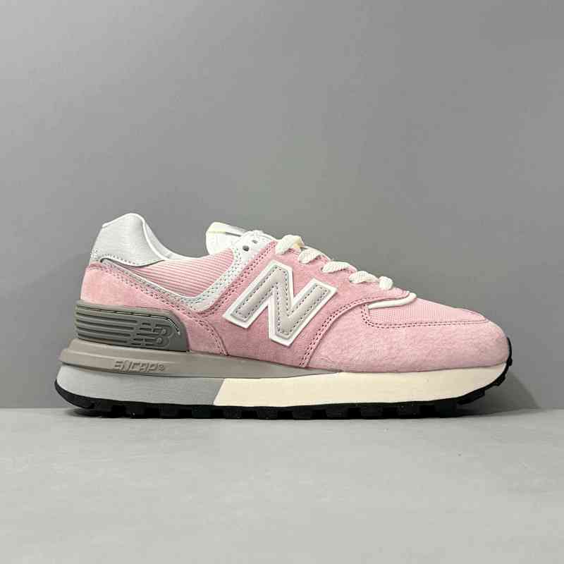 XC版本 粉色U574LGOP New Balance NB 574LG 复古 织物人造革猪皮减震包裹性反光平衡耐磨轻便透气防滑 低帮跑步鞋男女同款 粉色